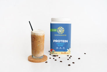 Iced Vanilla Protein Latte with Agave Cold Foam