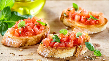Vegan Blood Orange Bruschetta