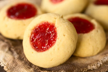 Jam Dot Thumbprint Cookies