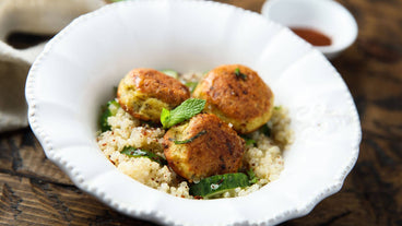Vegan Quinoa Falafel with Tahini Avocado Dressing