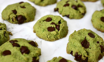 Vegan Matcha Chocolate Chip Cookies