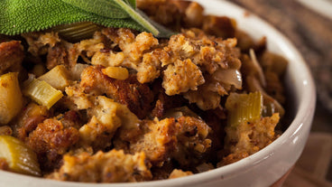 Homemade Vegan Stuffing | Wild Rice, Cranberries and Pine Nuts