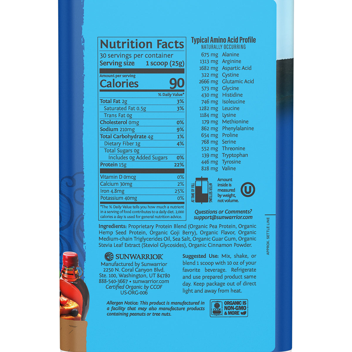 WarriorBlend 750g maple Fench Toast Right