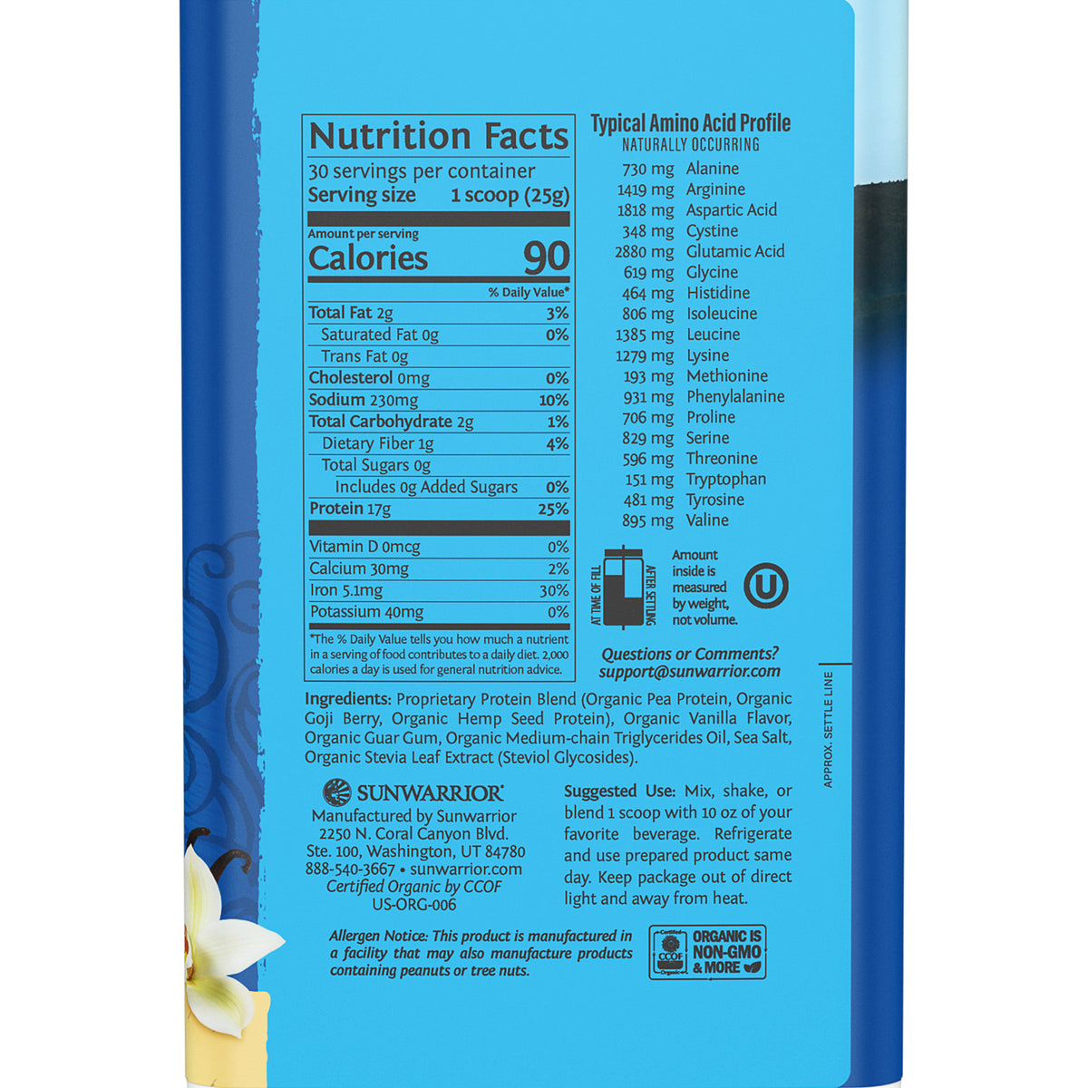 WarriorBlend 750g Vanilla Amazon  Right