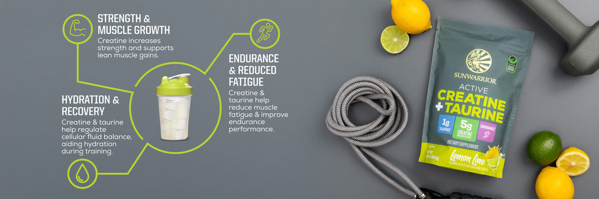 Active Creatine Plus Taurine Lemon Lime - Life style banner image desktop