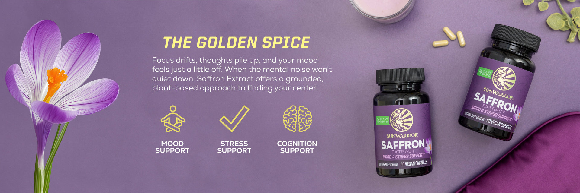 Saffron Extract Capsules - Life style banner image desktop