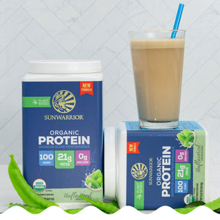 Organic Protein for Performance with BCAAs - Warrior Blend Unflavored Plant-based Protein Sunwarrior
