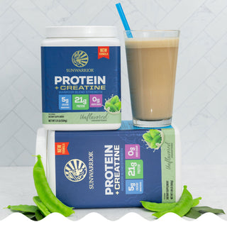 Protein for Strength with 5g Creatine - Warrior Blend Unflavored Plant-based Protein Sunwarrior