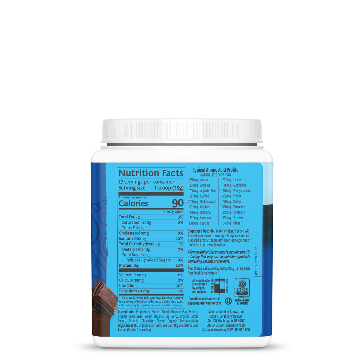 Warrior Blend 425g Chocolate Right