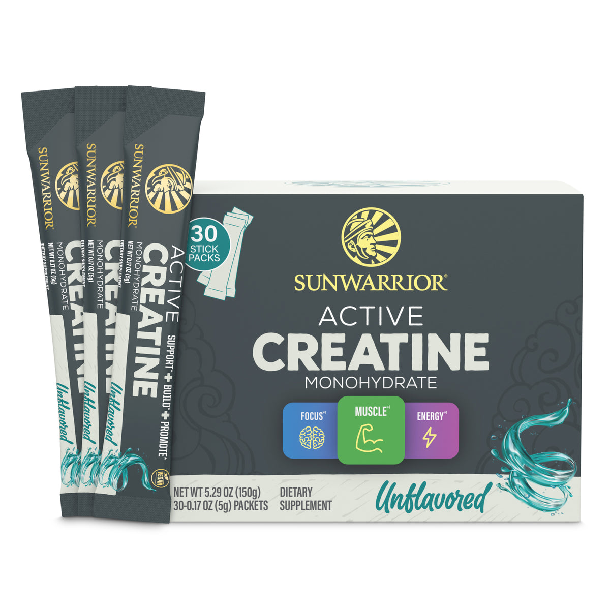 Active Creatine 30 Sticks Vitamins & Supplements Sunwarrior