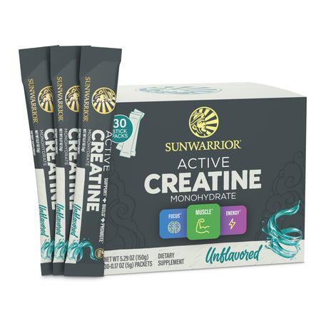 Active Creatine 30 Sticks Unflavored Vitamins & Supplements Sunwarrior 30 Sticks