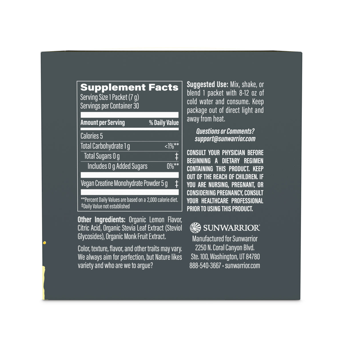 Active Creatine 30 Sticks Vitamins & Supplements Sunwarrior