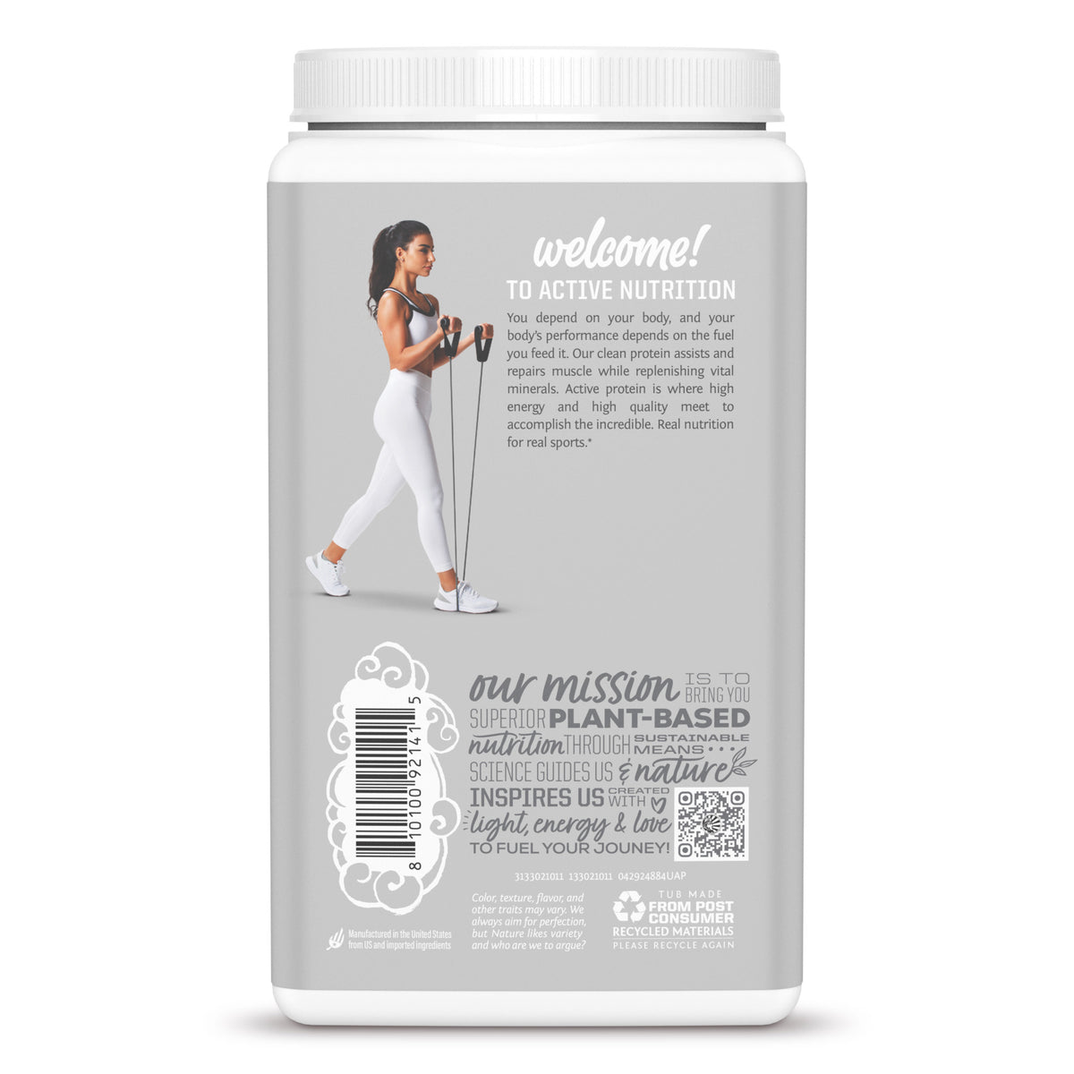 Active Protein 884g Unflavored Back