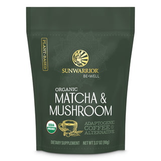 Be•Well Organic Matcha and Mushroom Powder Superfood Supplements Sunwarrior