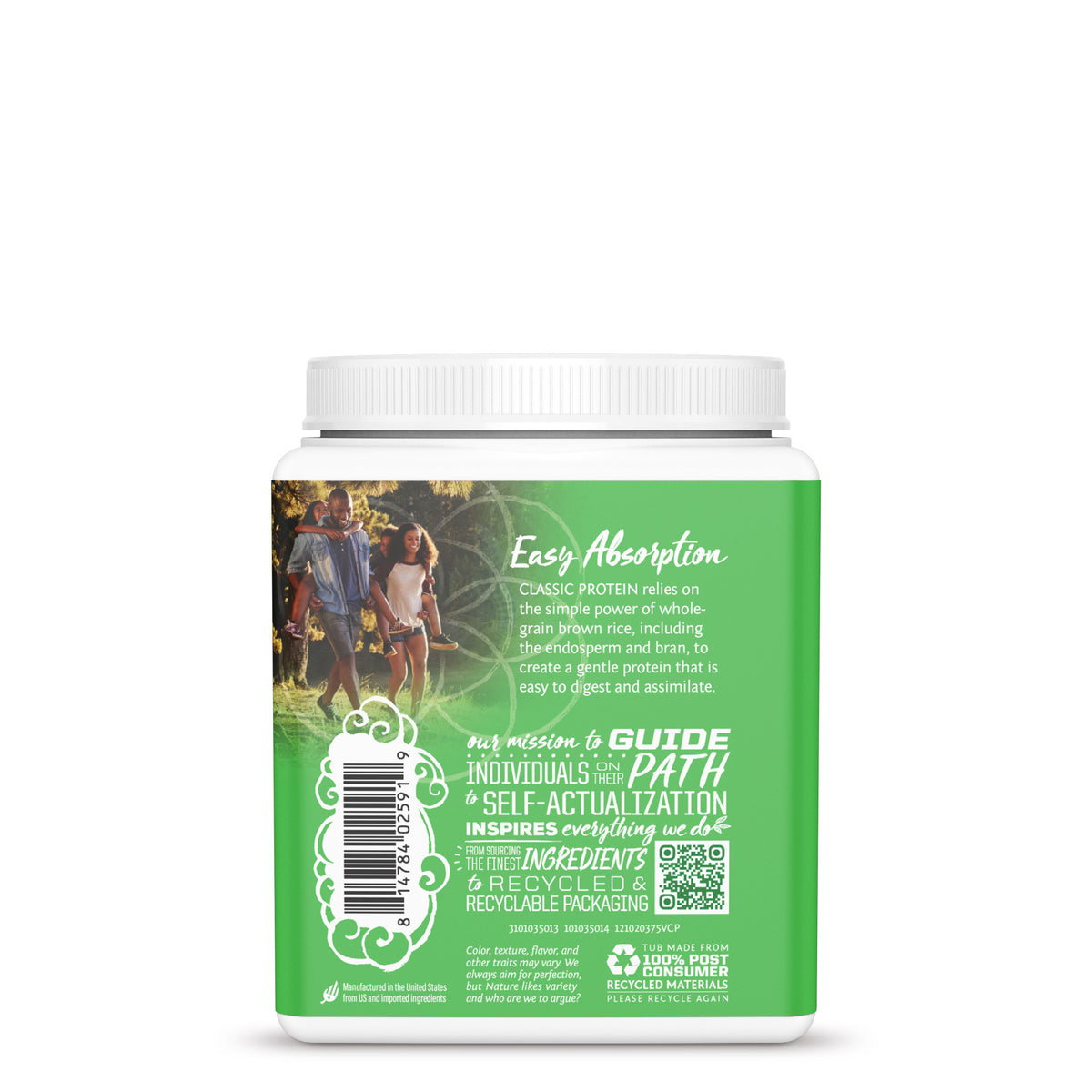 Classic Protein 375g Vanilla back