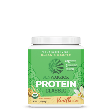 Classic Protein Powder - Vanilla Plant-based Protein Sunwarrior 15 Servings