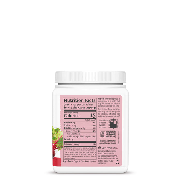 Organic Beetroot Powder Superfood Supplements Sunwarrior