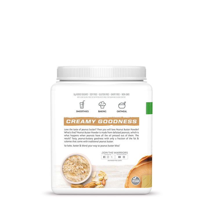 Organic Peanut Butter Powder Superfood Supplements Sunwarrior