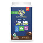 Organic Protein for Endurance with Adaptogenic Mushrooms - Warrior Blend Chocolate Plant-based Protein Sunwarrior
