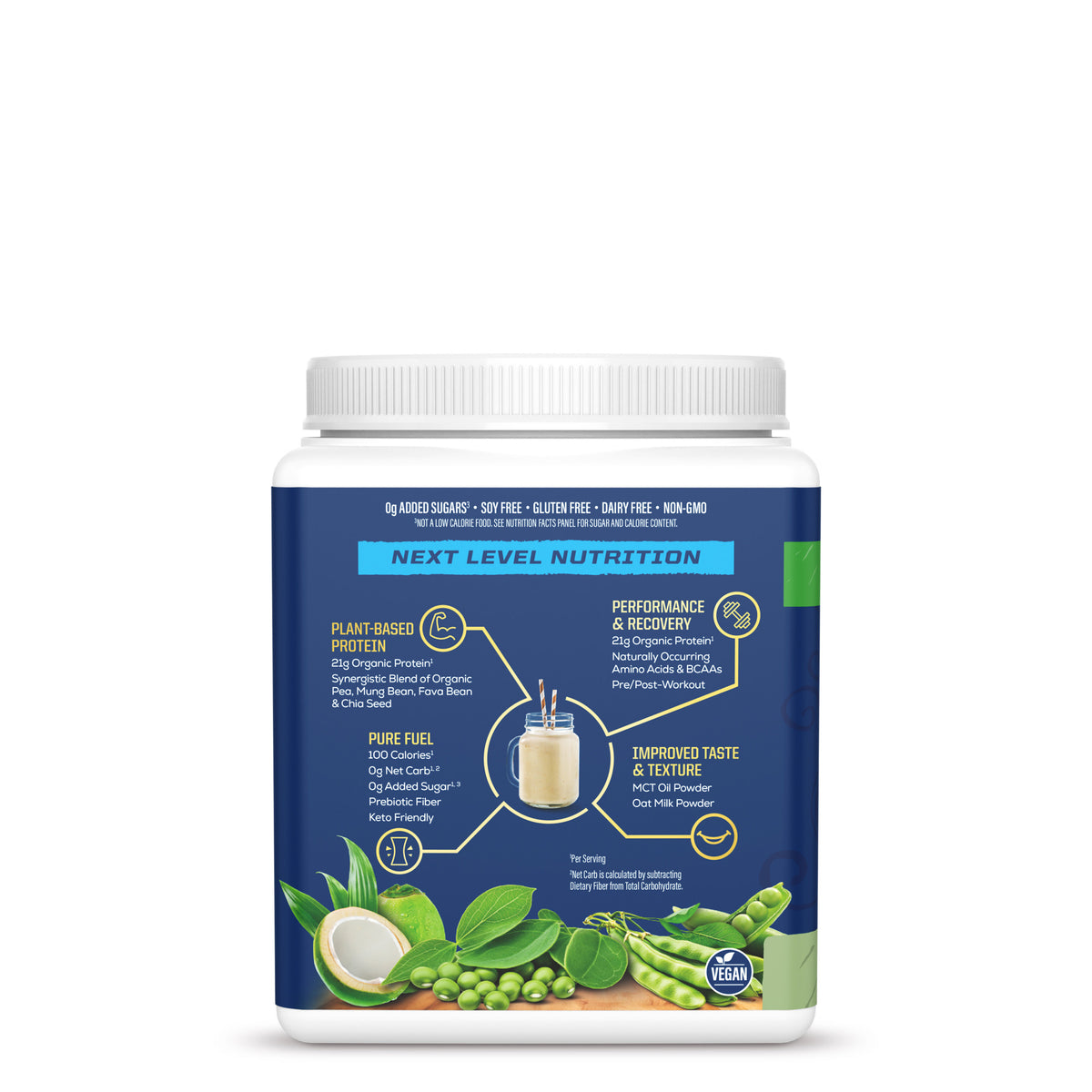 Organic Protein for Performance with BCAAs - Warrior Blend Unflavored Plant-based Protein Sunwarrior