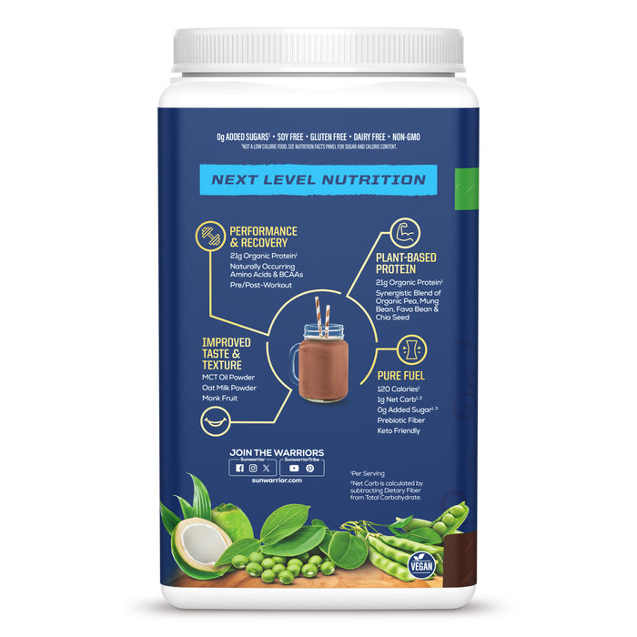Organic Protein Warrior Blend Performance + BCAAs Plant-based Protein Sunwarrior