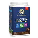 Protein for Strength with 5g Creatine - Warrior Blend Chocolate Plant-based Protein Sunwarrior 25 Servings