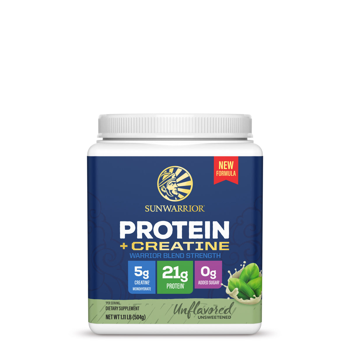 Protein for Strength with 5g Creatine - Warrior Blend Unflavored Plant-based Protein Sunwarrior