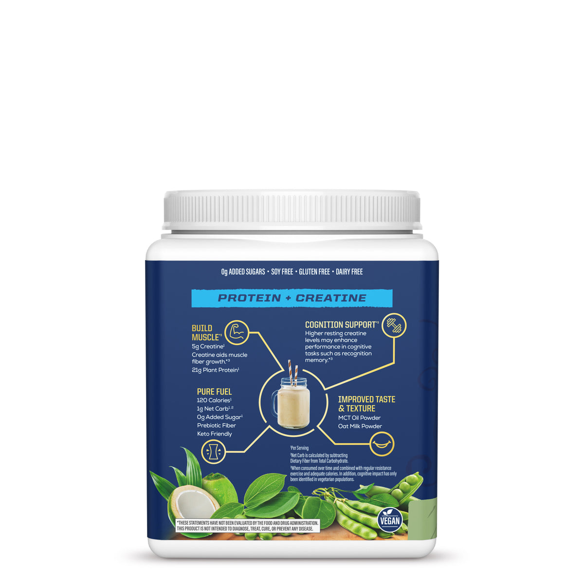 Protein for Strength with 5g Creatine - Warrior Blend Unflavored Plant-based Protein Sunwarrior