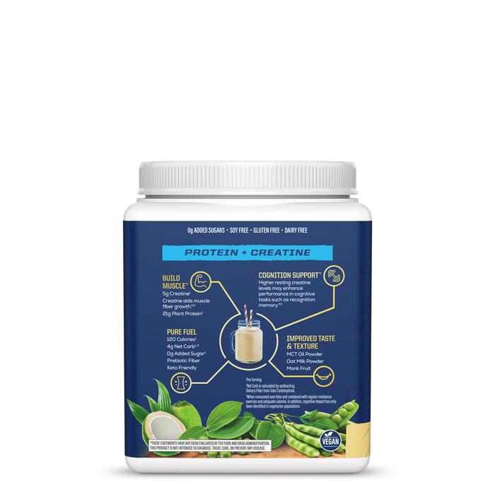 Protein for Strength with 5g Creatine - Warrior Blend Vanilla Plant-based Protein Sunwarrior