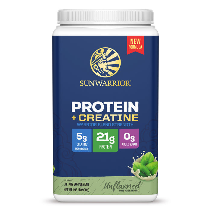 Protein for Strength with 5g Creatine - Warrior Blend Unflavored Plant-based Protein Sunwarrior