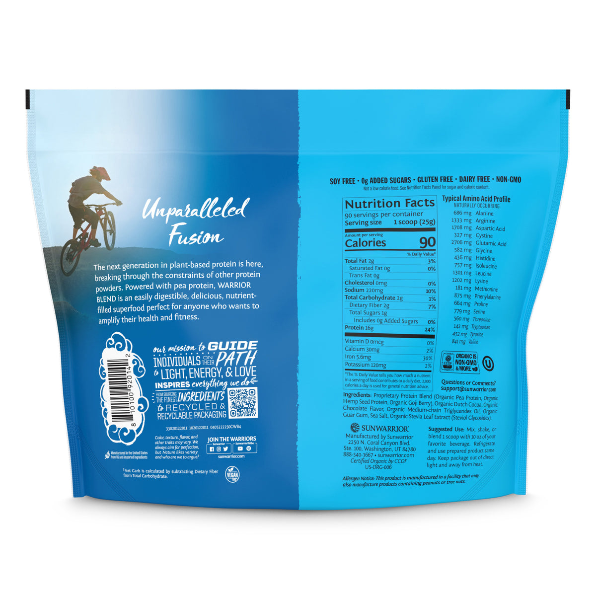 WarriorBlend 2250g Chocolate Back