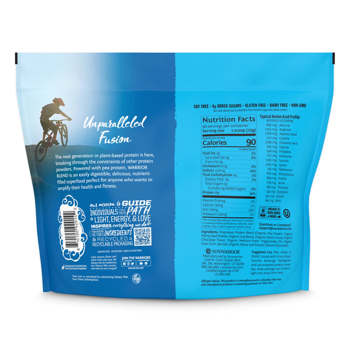 WarriorBlend 2250g Chocolate Back