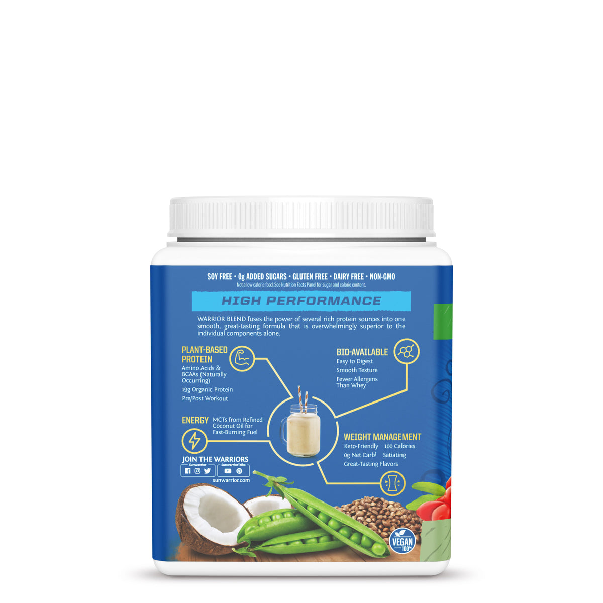 WarriorBlend 375g Unflavored Left