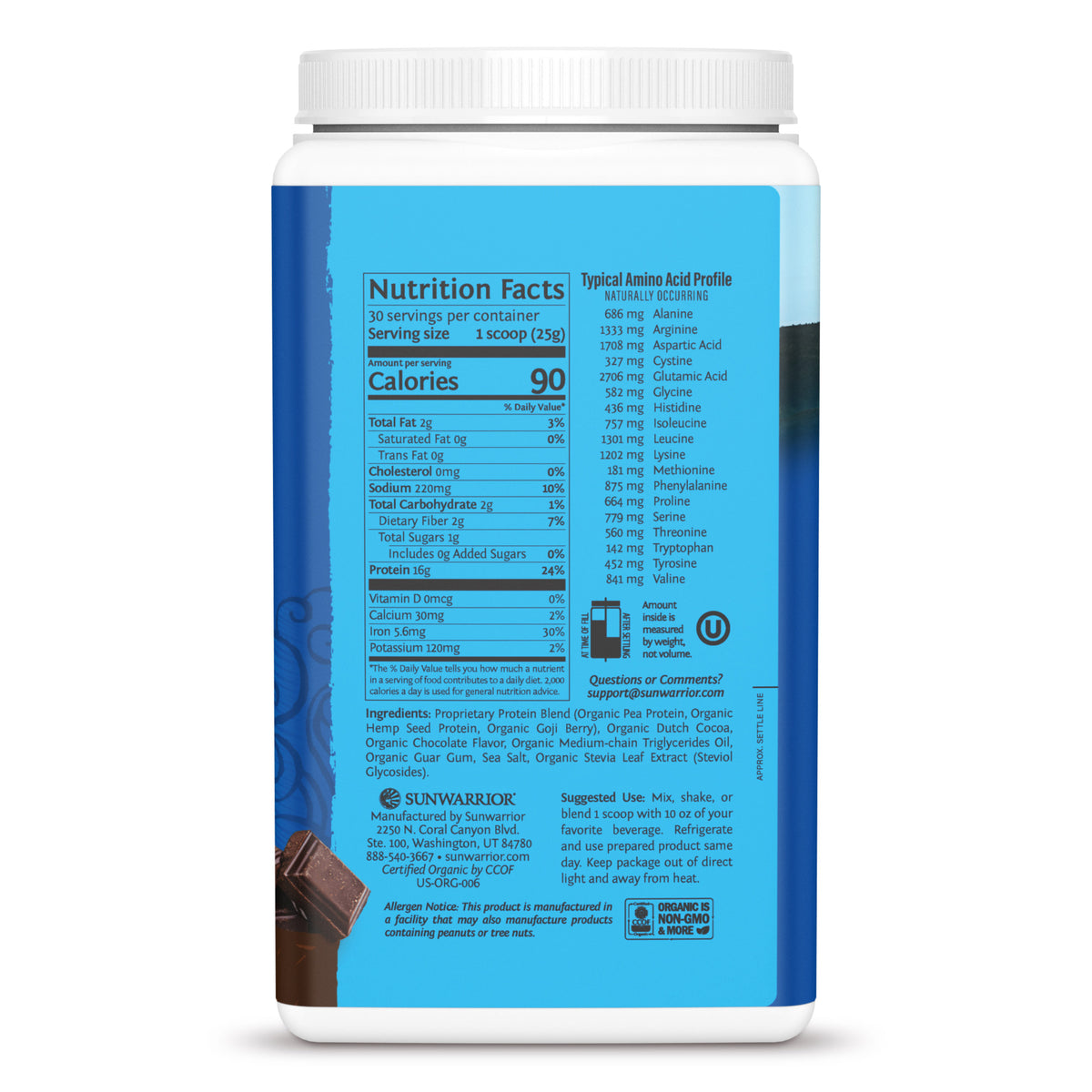 Warrior Blend 750g Chocolate Right
