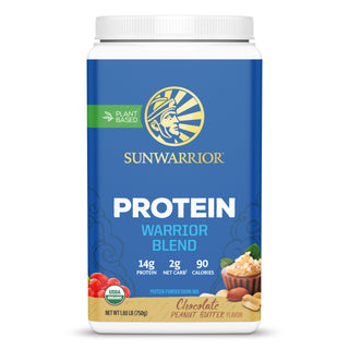 Warrior Blend Organic Protein - Chocolate Peanut Butter Plant-based Protein Sunwarrior