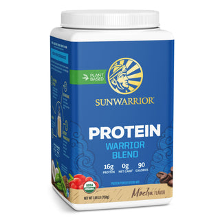 Warrior Blend Organic Protein - Mocha Plant-based Protein Sunwarrior 30 Servings