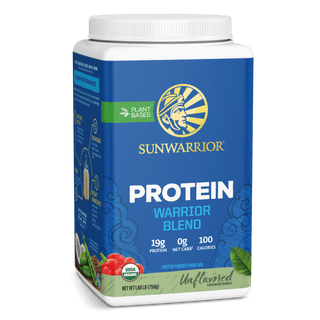 Warrior Blend Organic Protein - Unflavored Plant-based Protein Sunwarrior 30 Servings