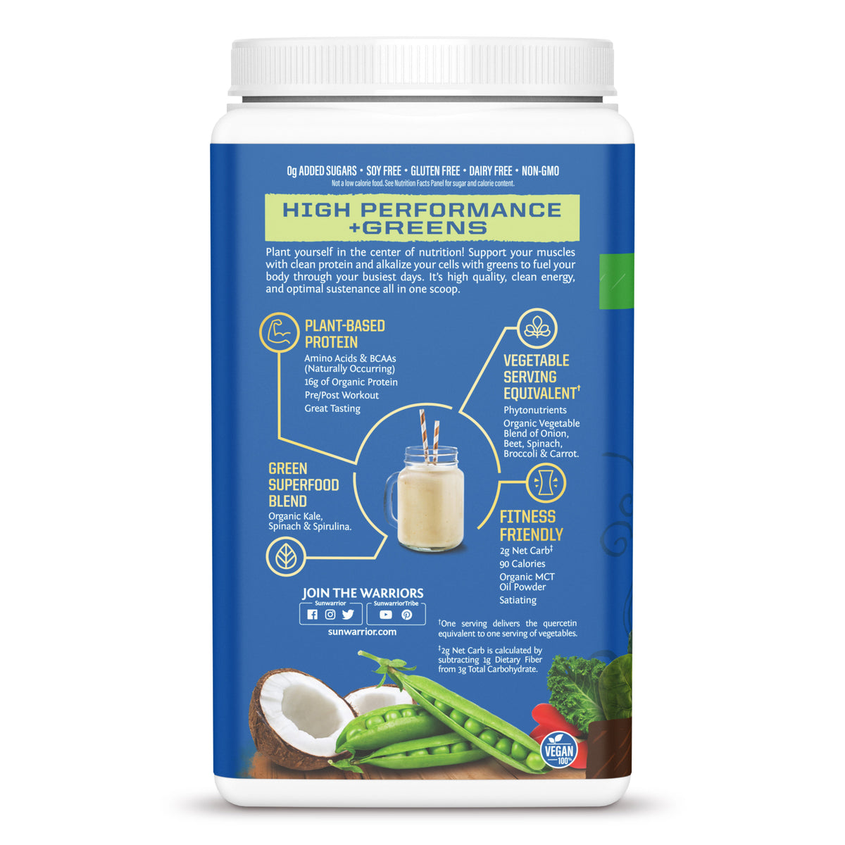 WarriorBlend Greens 750g Chocolate Left