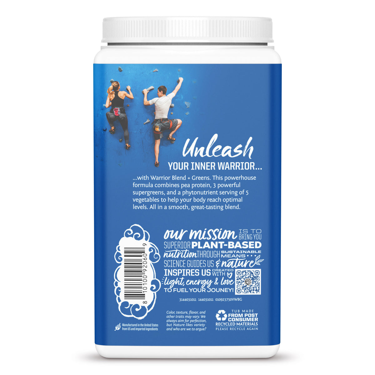 Warrior Blend Greens 750g Vanilla Back