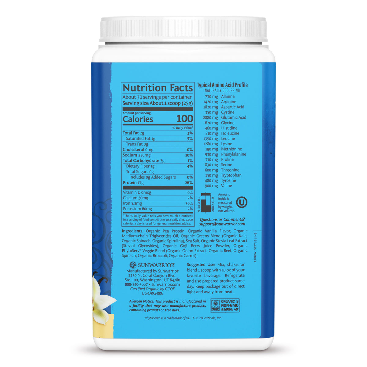 Warrior Blend Greens 750g Vanilla Right