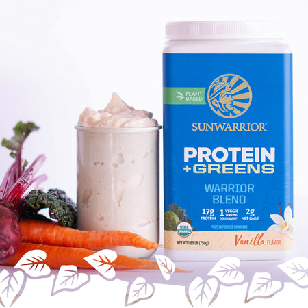 Warrior Blend Protein Plus Greens - Vanilla Plant-based Protein Sunwarrior