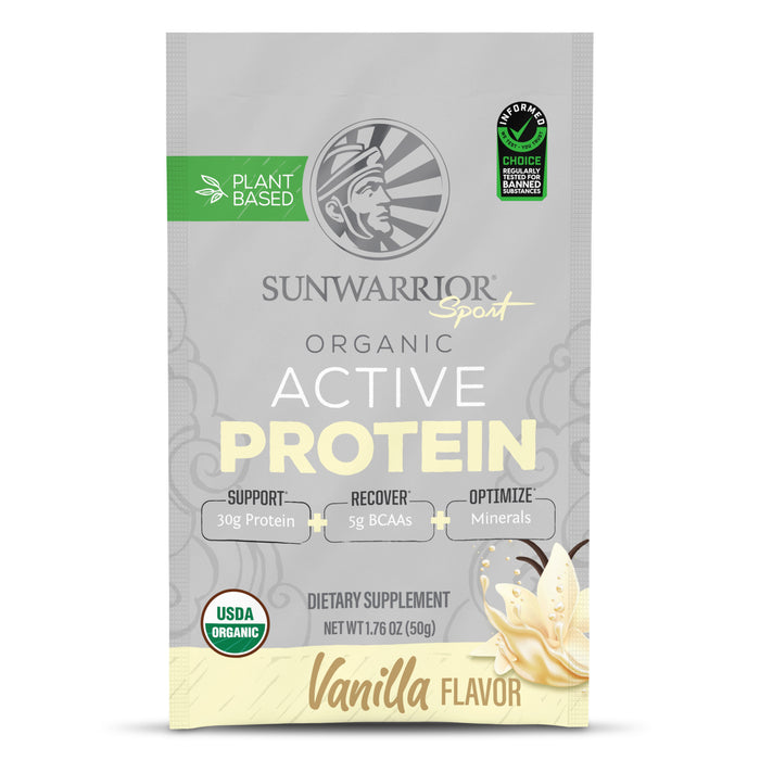 Single Serving Packets Plant-based Protein Sunwarrior Active Protein - Vanilla 1 Packet