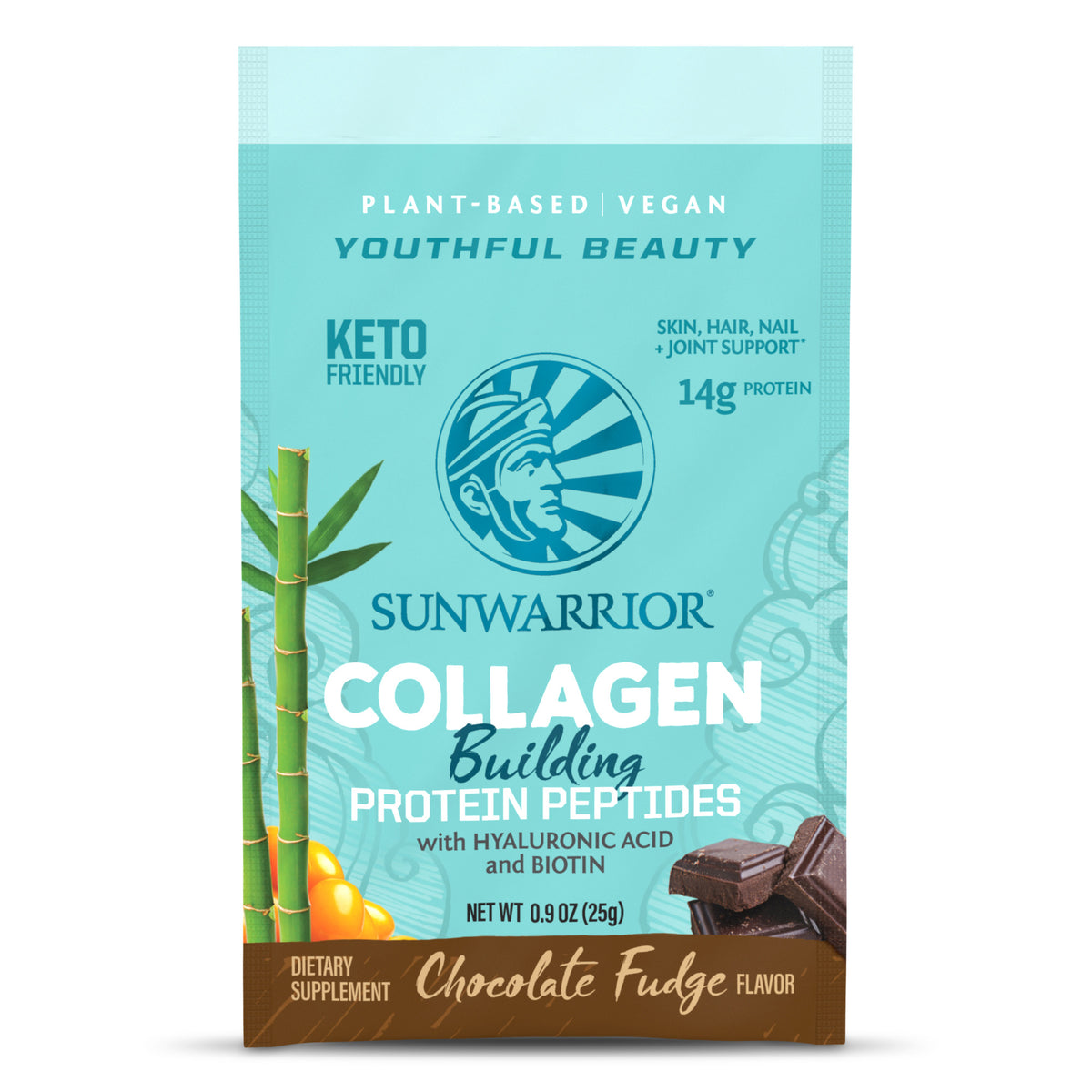 Single Serving Packets Plant-based Protein Sunwarrior Collagen Building Protein - Chocolate 1 Packet